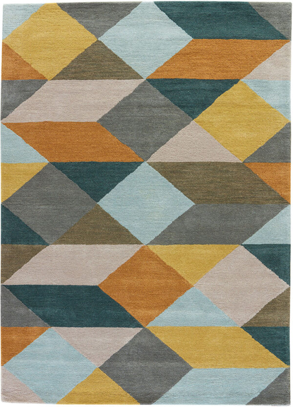 Modern Geometric Area Rug with Bold Triangular Design - Image 4