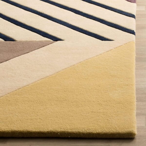 Modern Geometric Area Rug with Vibrant Multicolor Abstract Design - Image 2